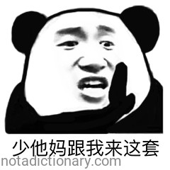 少他妈跟我来这套 | Learn Chinese With Memes