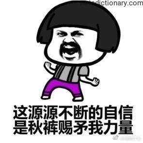 Learn Chinese With Memes: 秋裤赐我力量