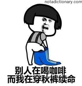 Learn Chinese With Memes: The Coffee vs. Thermal Pants Life
