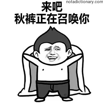 Learn Chinese With Memes: 秋裤正在召唤你