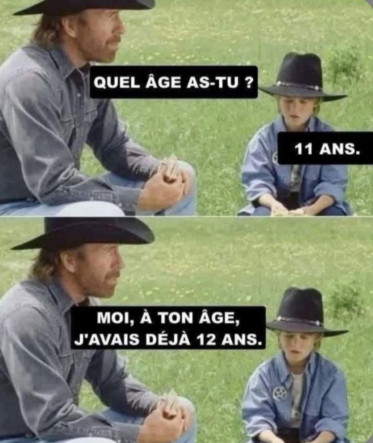 Chuck Norris Age Joke | Learn French With Memes
