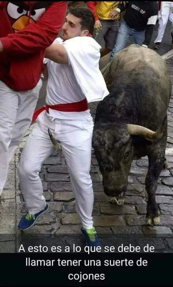 Bull Running Luck  | Learn Spanish With Memes