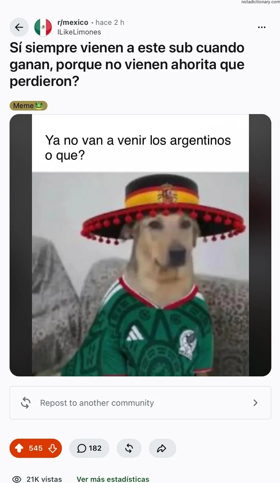 Learn Spanish With Memes: Los Argentinos Que No Vienen