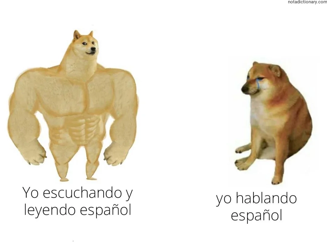 Learn Spanish With Memes: Escuchando y Leyendo vs Hablando
