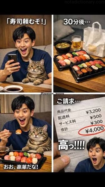 Learn Japanese With Memes: The Cost of Sushi