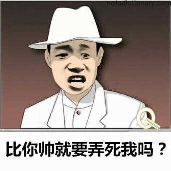 Learn Chinese With Memes: 比你帅就要弄死我吗？