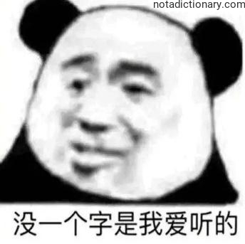 Learn Chinese With Memes: 没一个字是我爱听的