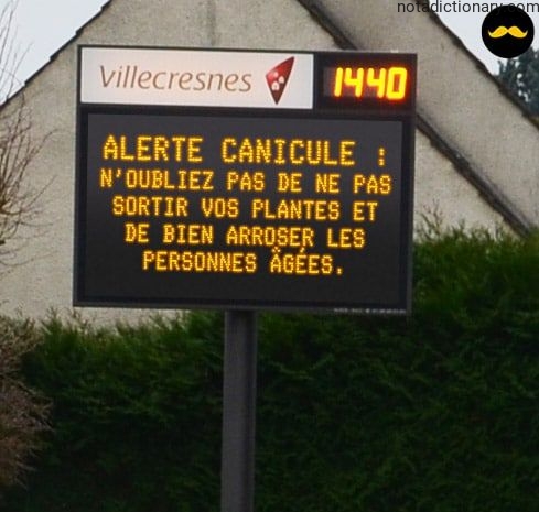 Learn French With Memes: Heatwave Alert Warning