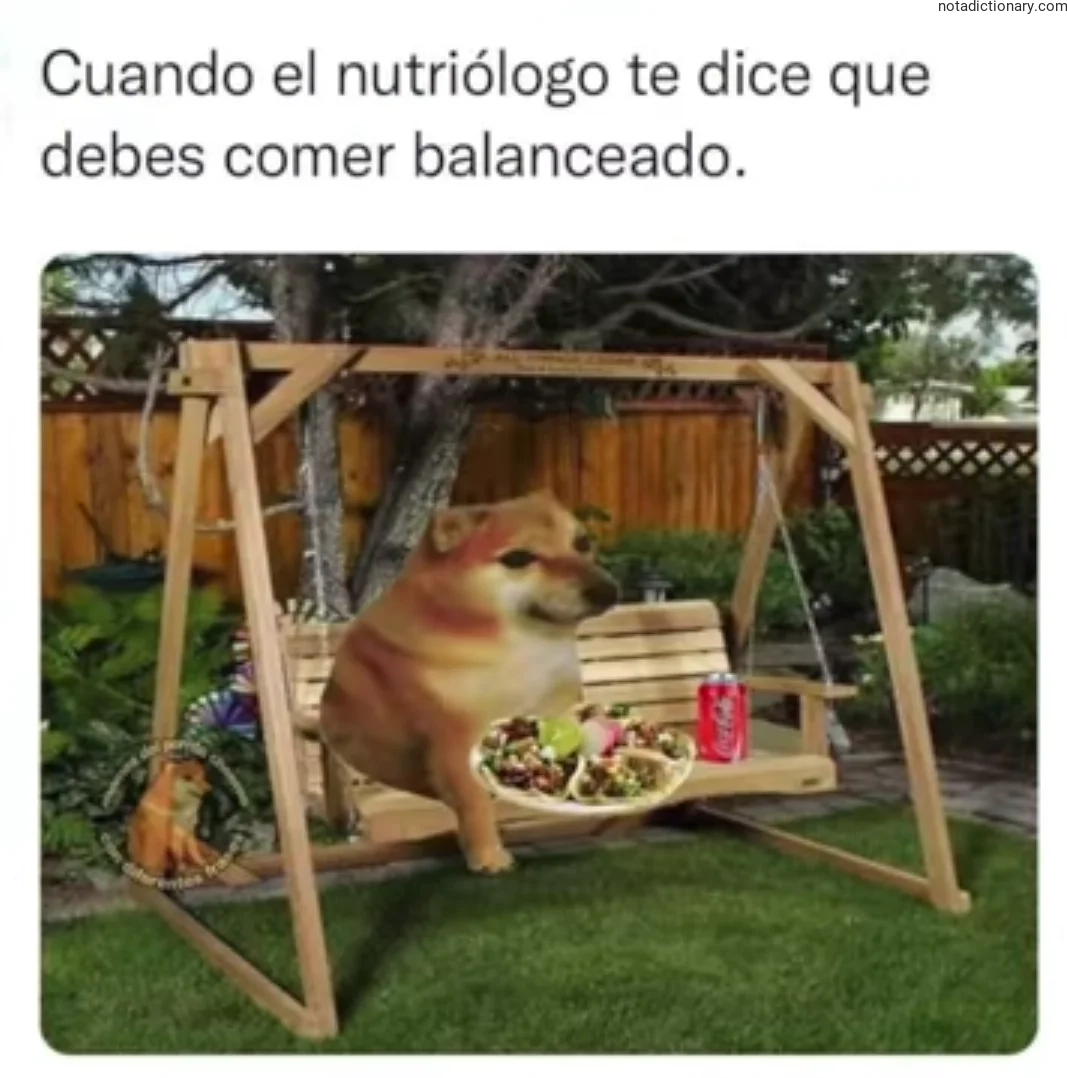 Learn Spanish With Memes: Diet Balance Humor
