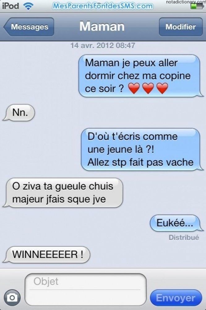 Learn French With Memes: Maman Je Peux Aller Dormir Chez Ma Copine