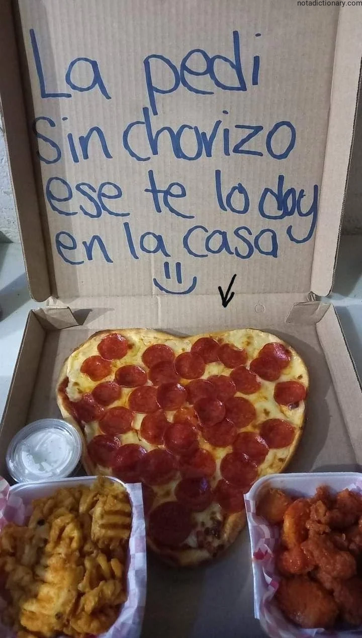 Learn Spanish With Memes: Sin Chorizo Pizza Order