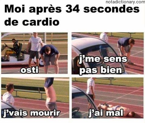 Learn French With Memes: Cardio Struggle
