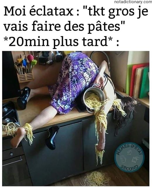 Learn French With Memes: Les Pâtes Défaite