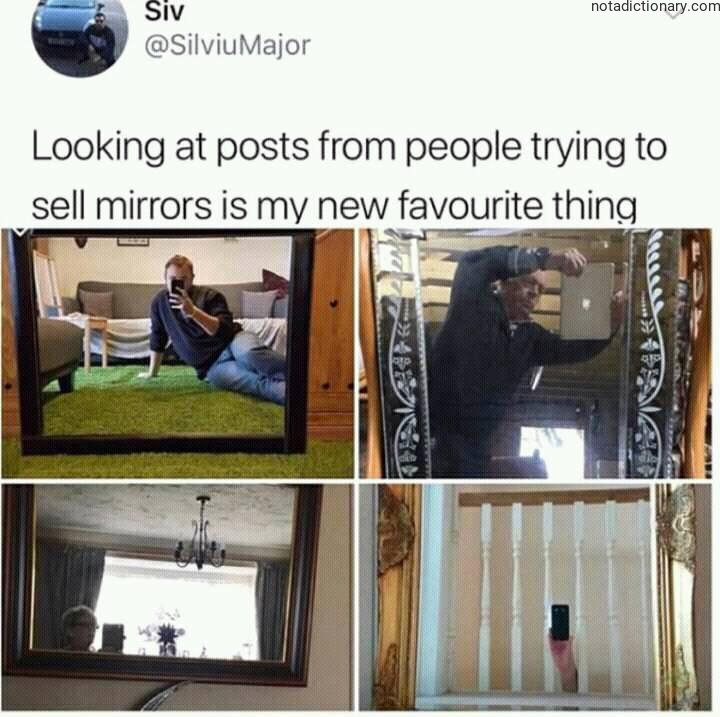 Learn English With Memes: Mirror Shopping Humor